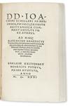 BERENGARIO DA CARPI, GIACOMO. Isagogae . . . in anatomiam humani corporis. 1530. Bound with 3 contemporary German medical imprints.